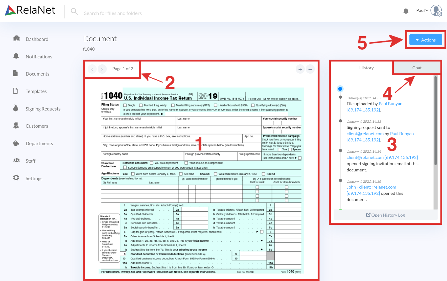 Document Details Screen